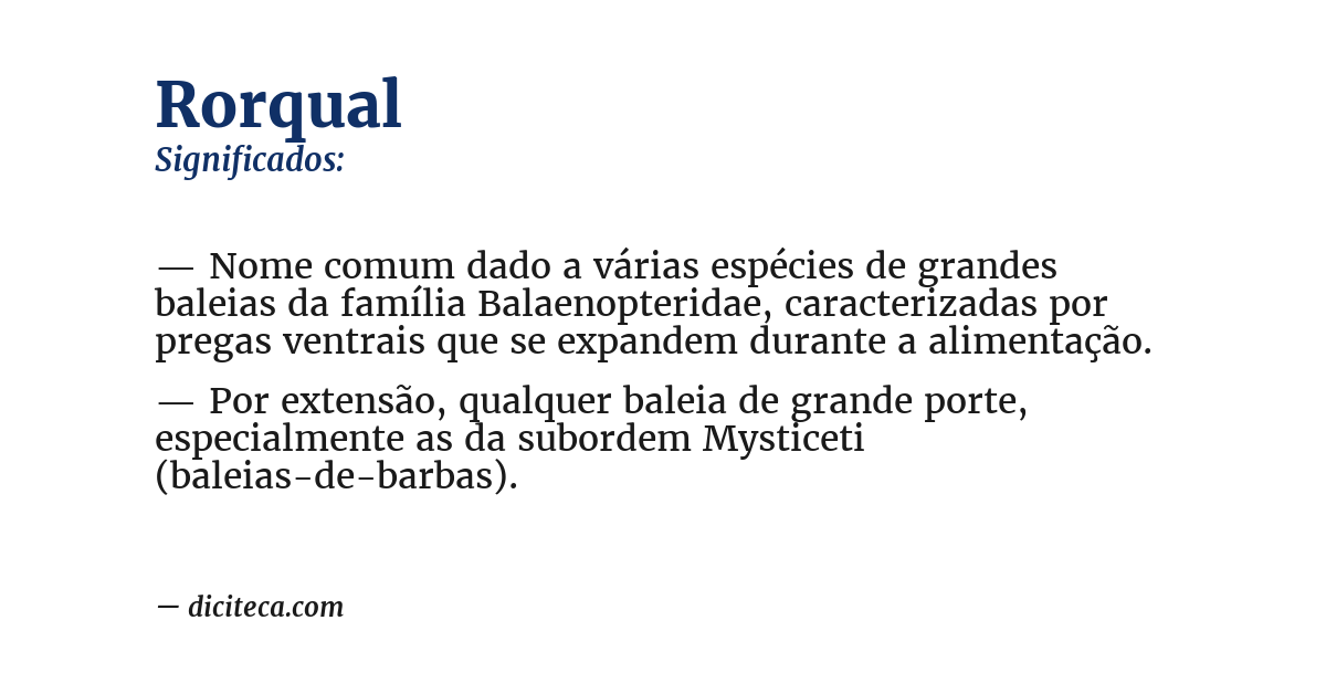 Significado de rorqual