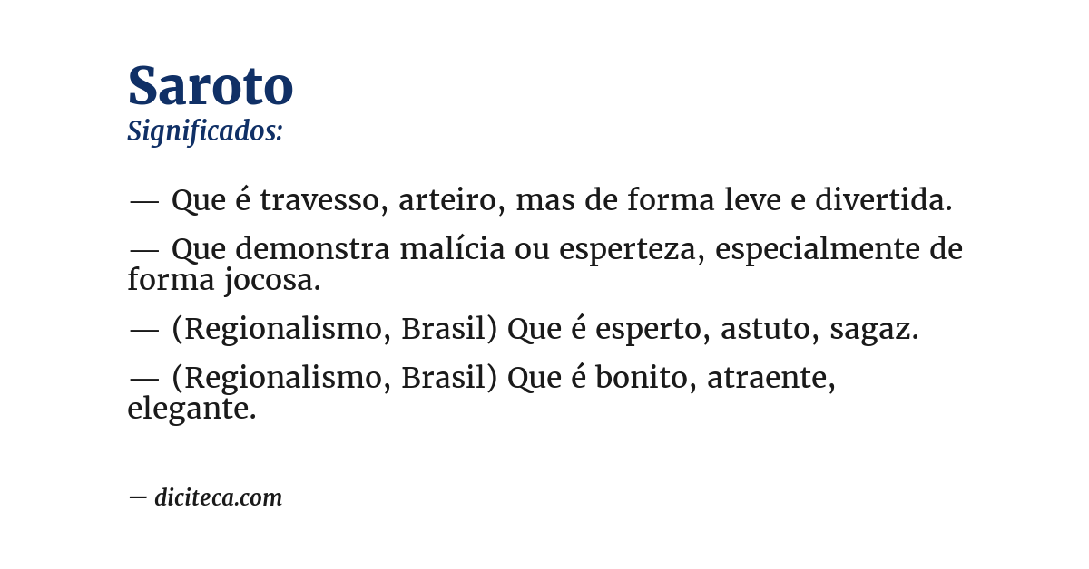 Significado de saroto
