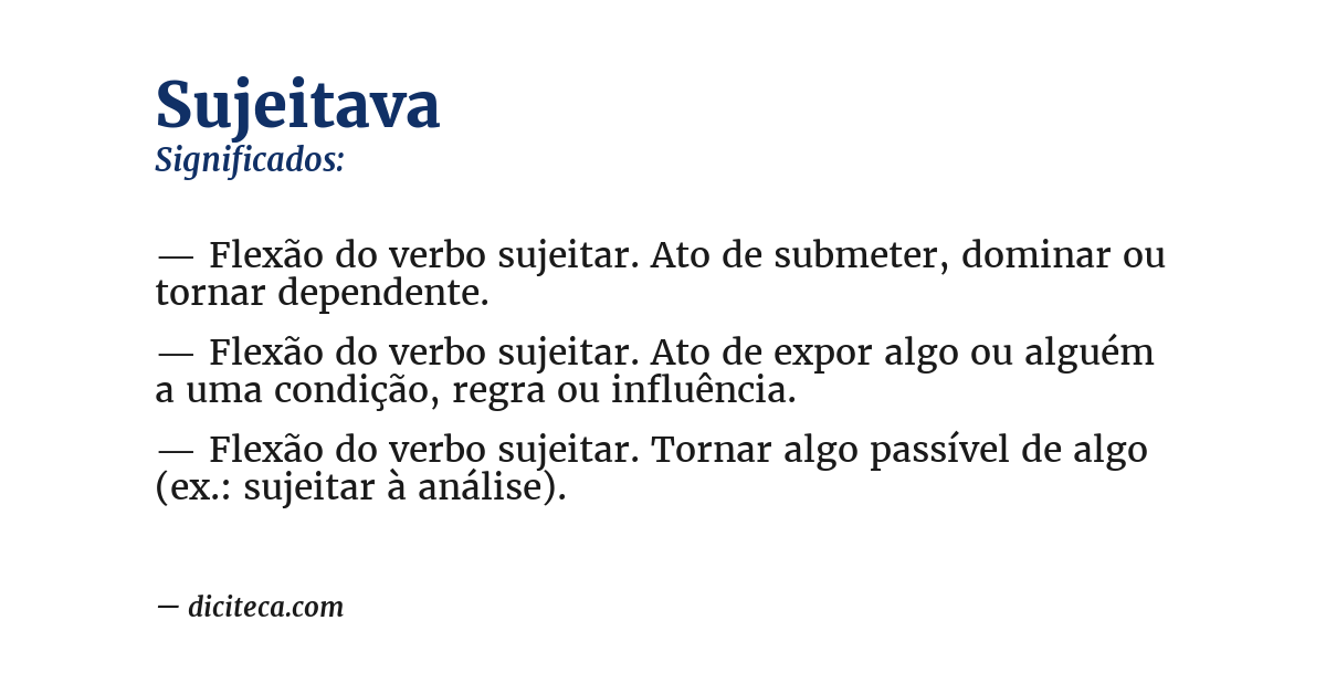 Significado de sujeitava