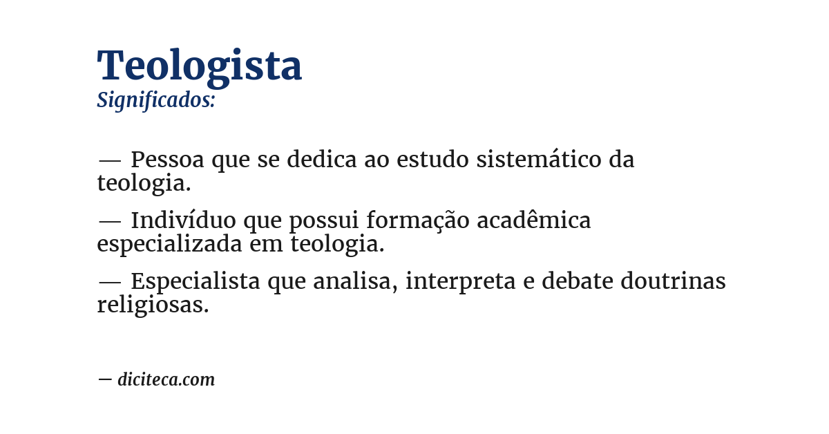 Significado de teologista