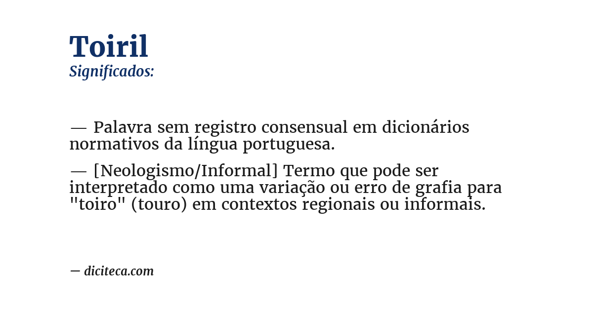 Significado de toiril
