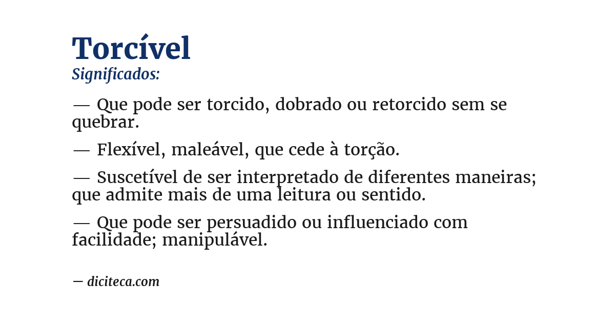 Significado de torcível