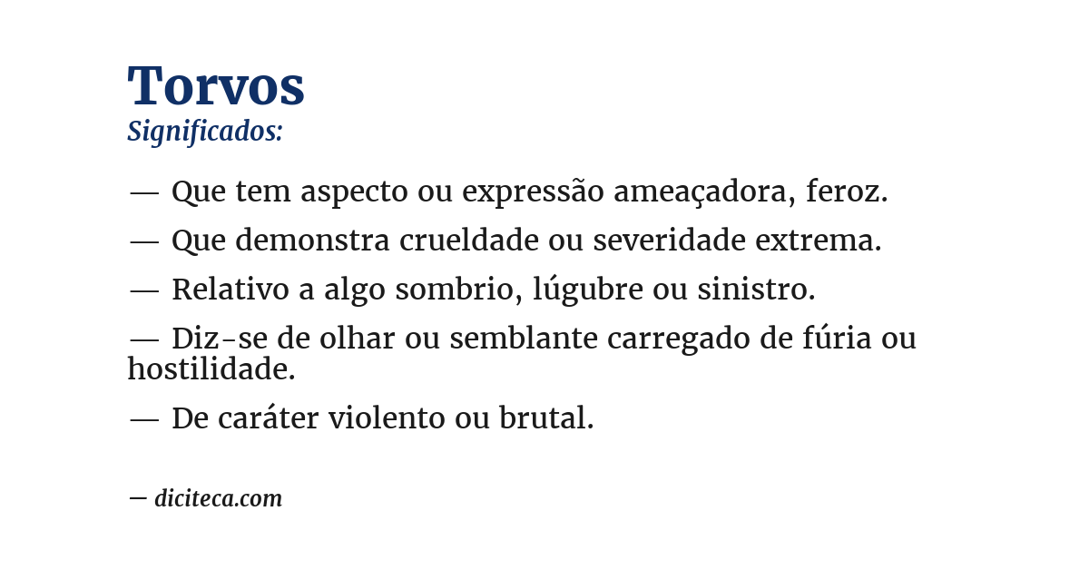 Significado de torvos