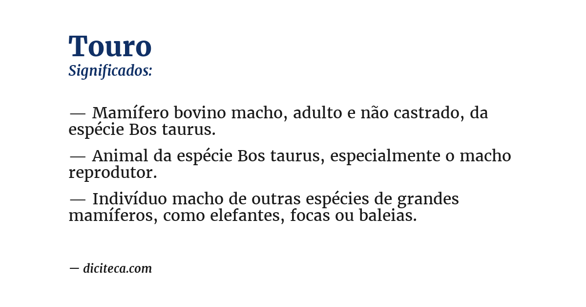 Significado de touro