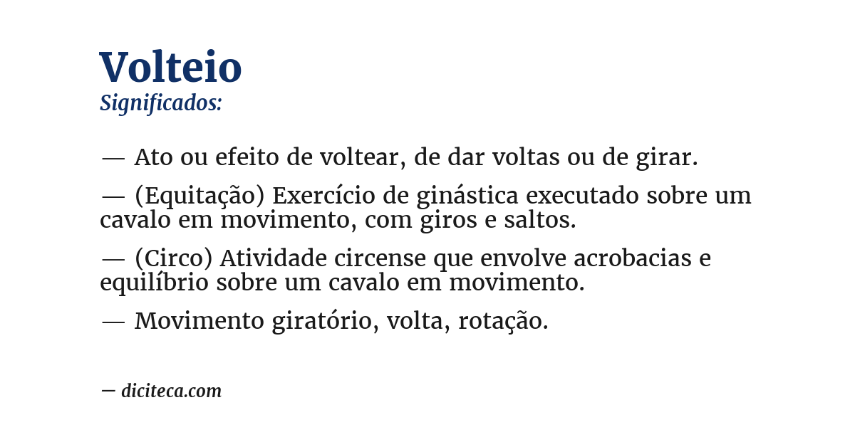 Significado de volteio