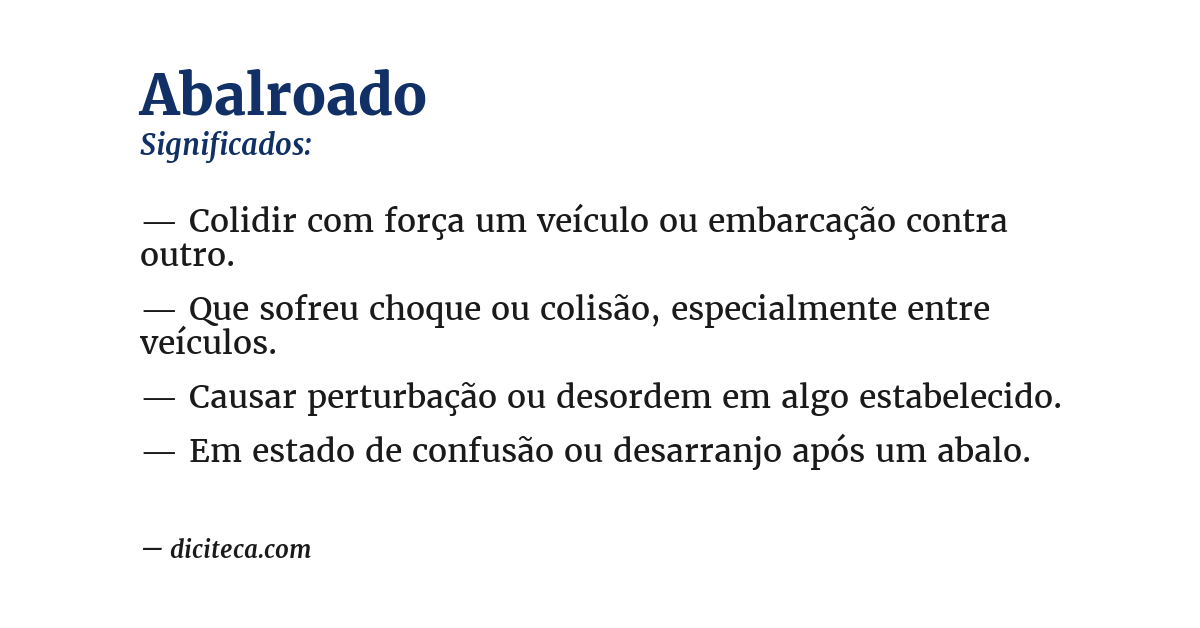 Significado de abalroado