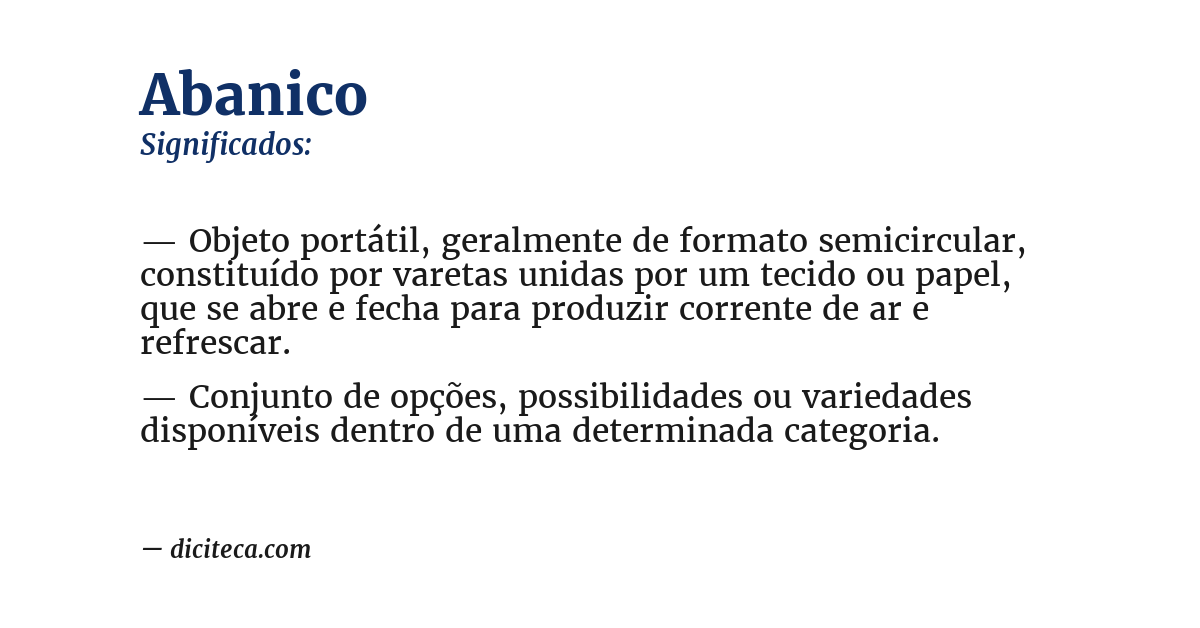 Significado de abanico