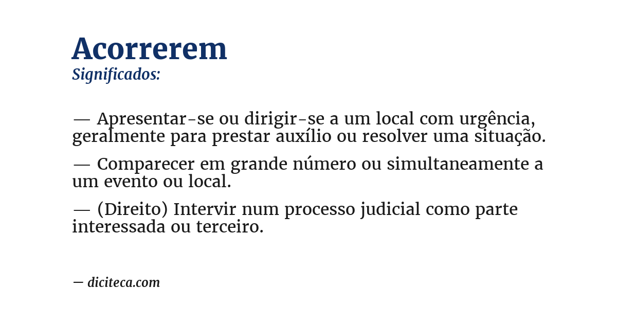 Significado de acorrerem
