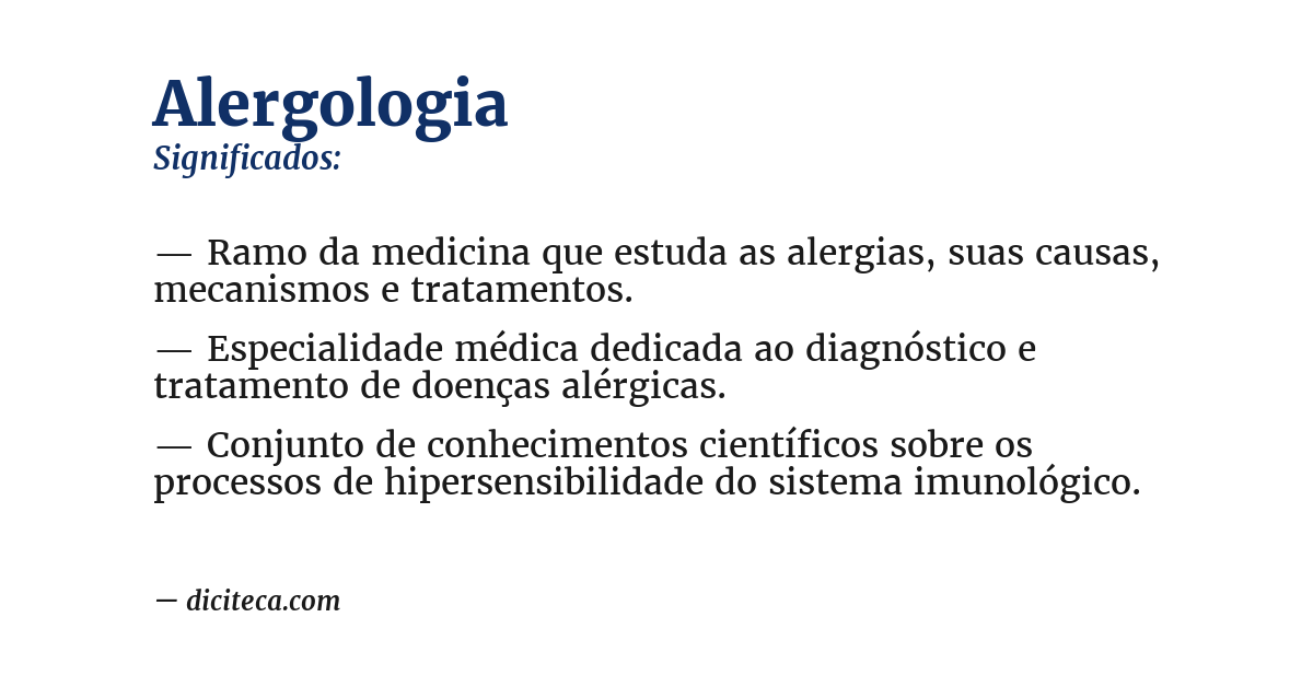 Significado de alergologia