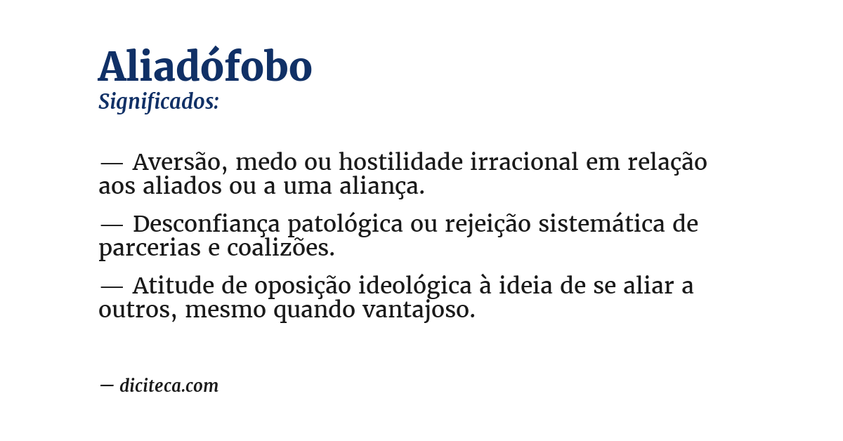 Significado de aliadófobo
