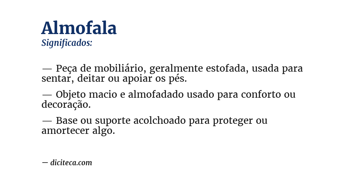 Significado de almofala