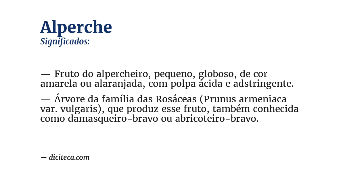 Significado de alperche