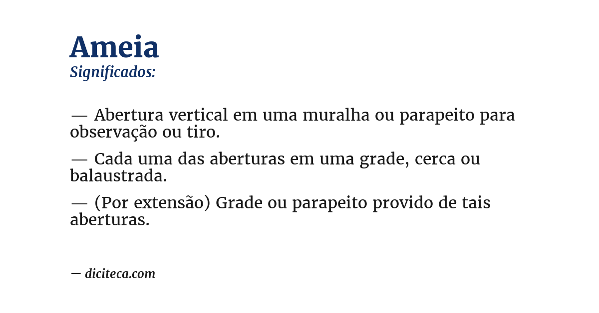 Significado de ameia
