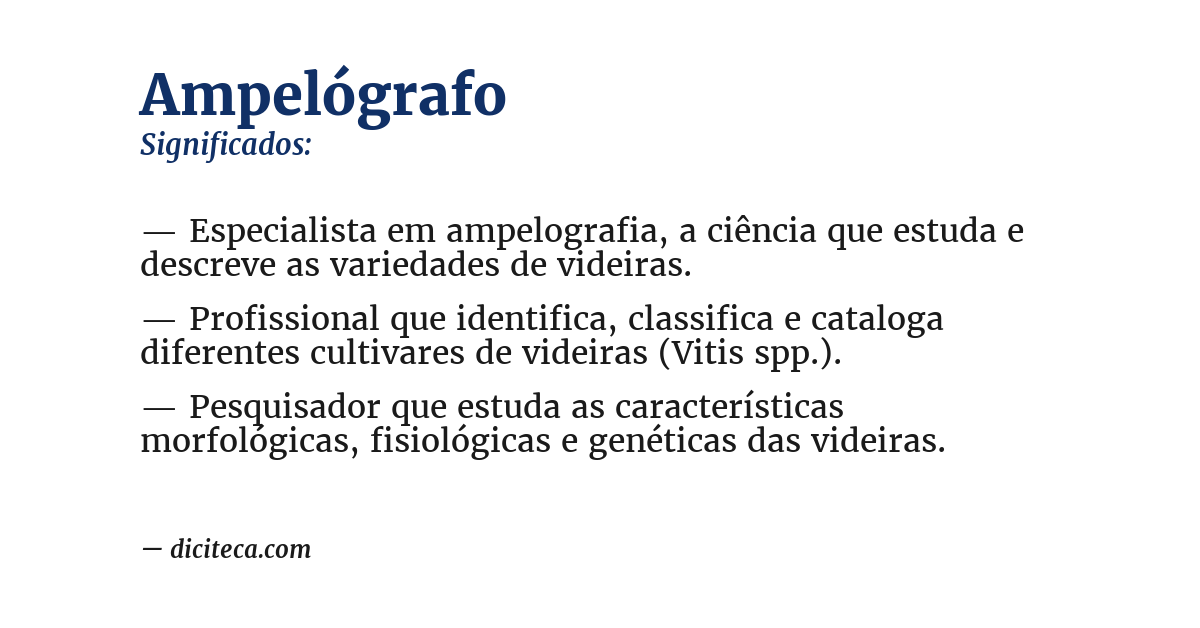 Significado de ampelógrafo
