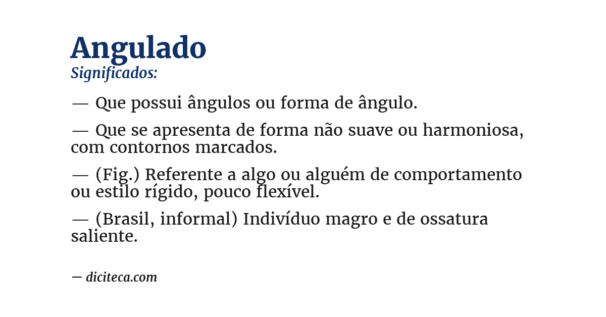 Significado de angulado