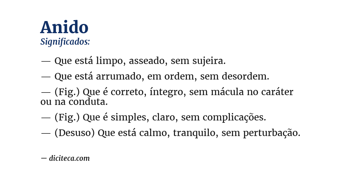 Significado de anido
