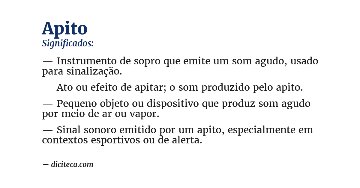 Significado de apito
