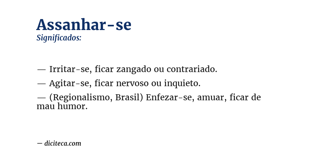 Significado de assanhar-se