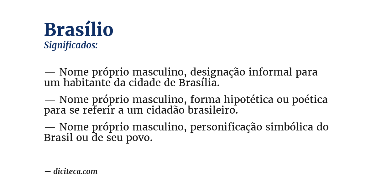 Significado de brasílio