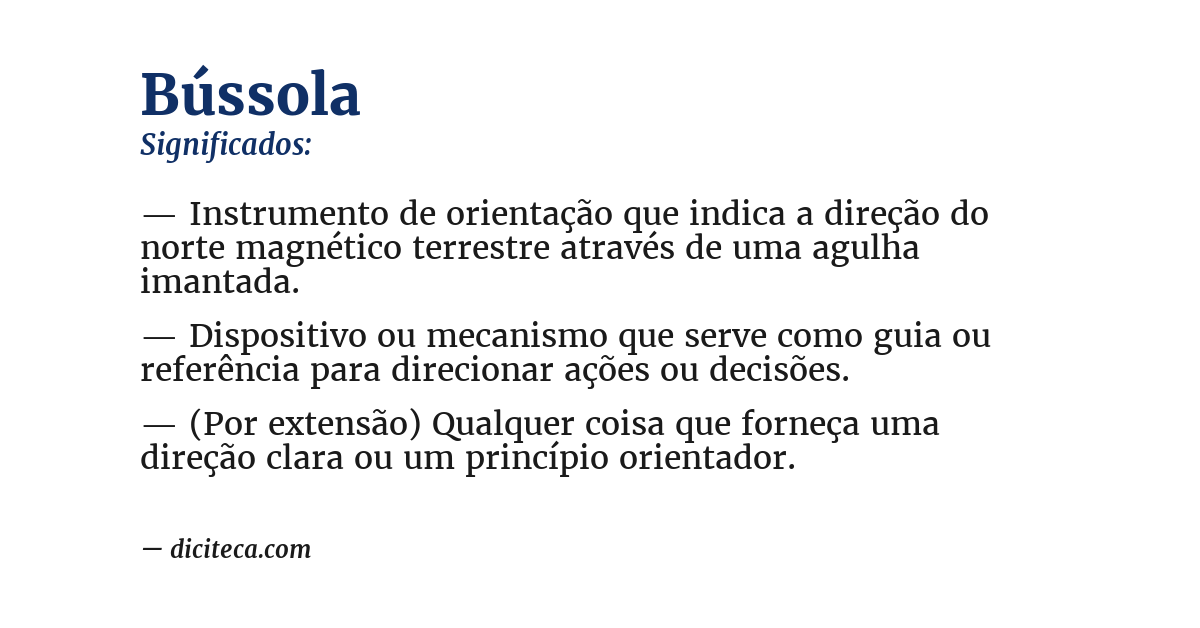 Significado de bússola