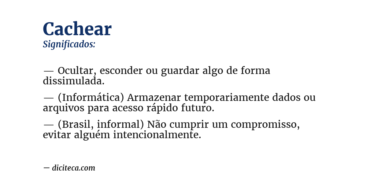 Significado de cachear