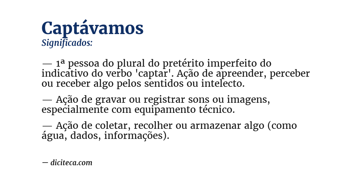 Significado de captávamos