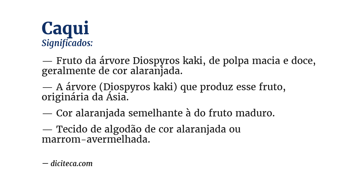 Significado de caqui