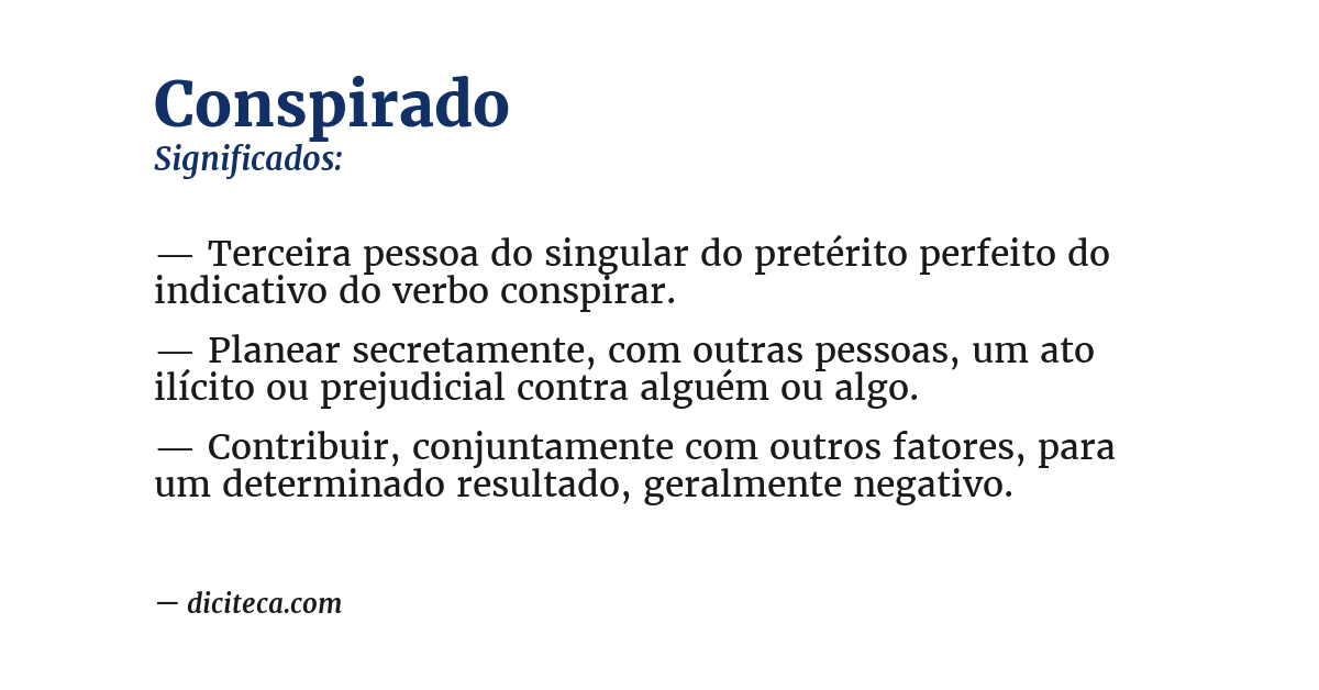Significado de conspirado