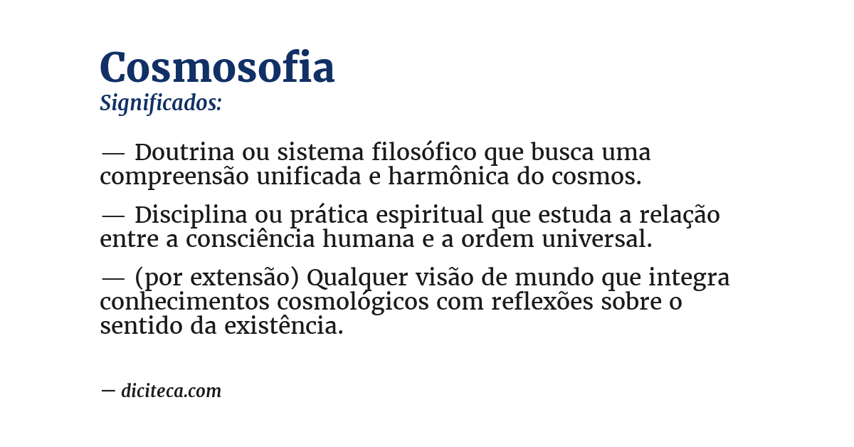Significado de cosmosofia