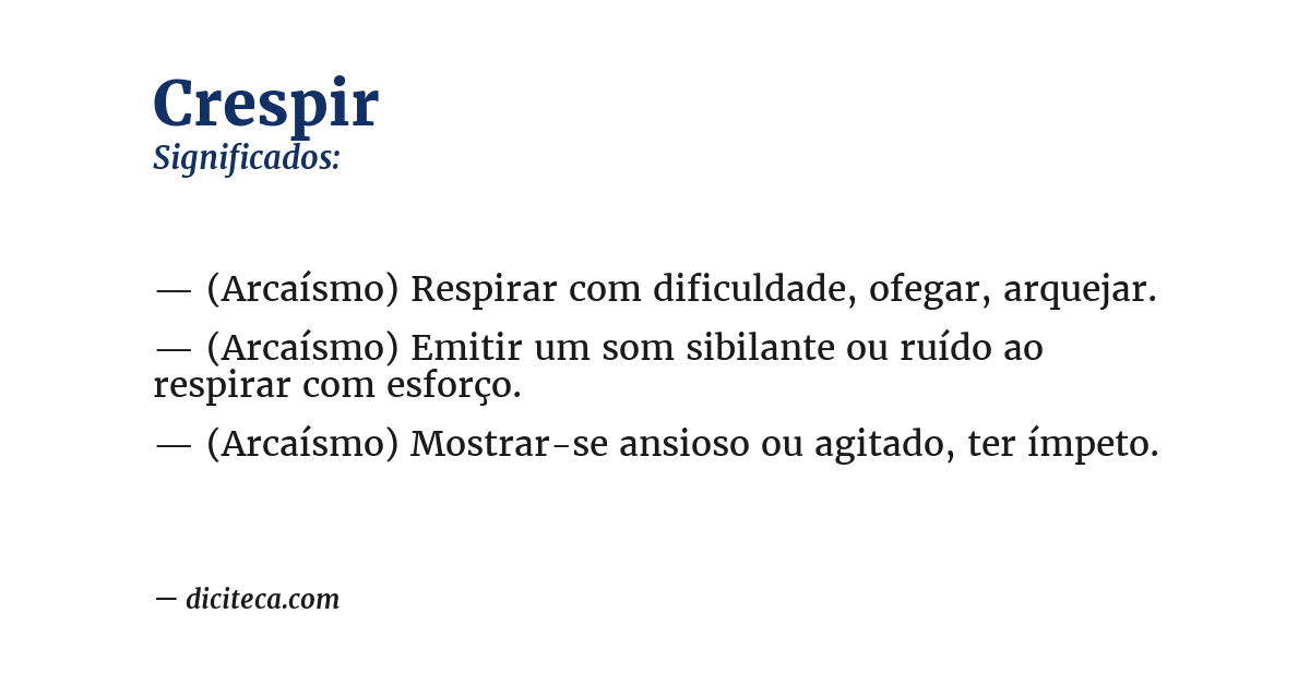Significado de crespir