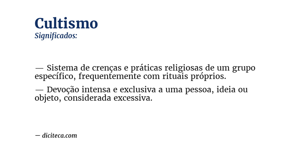 Significado de cultismo