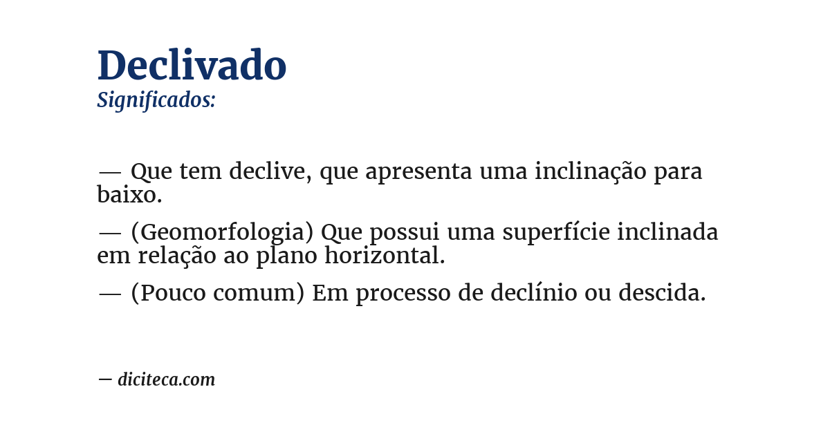 Significado de declivado