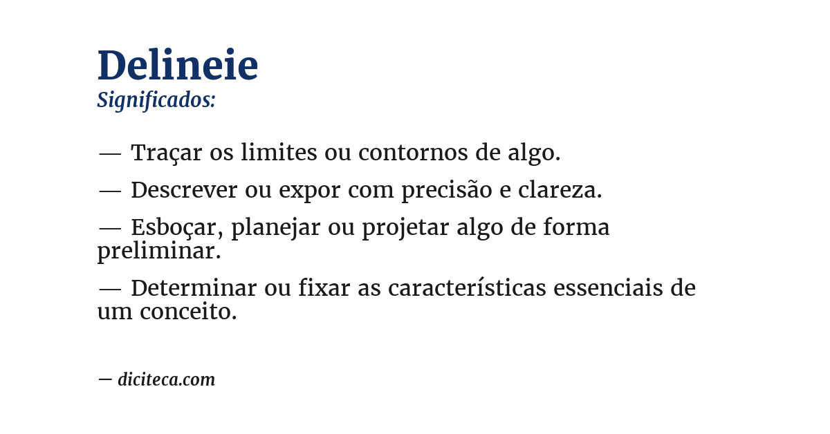 Significado de delineie