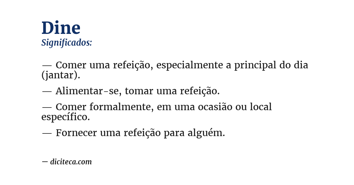 Significado de dine