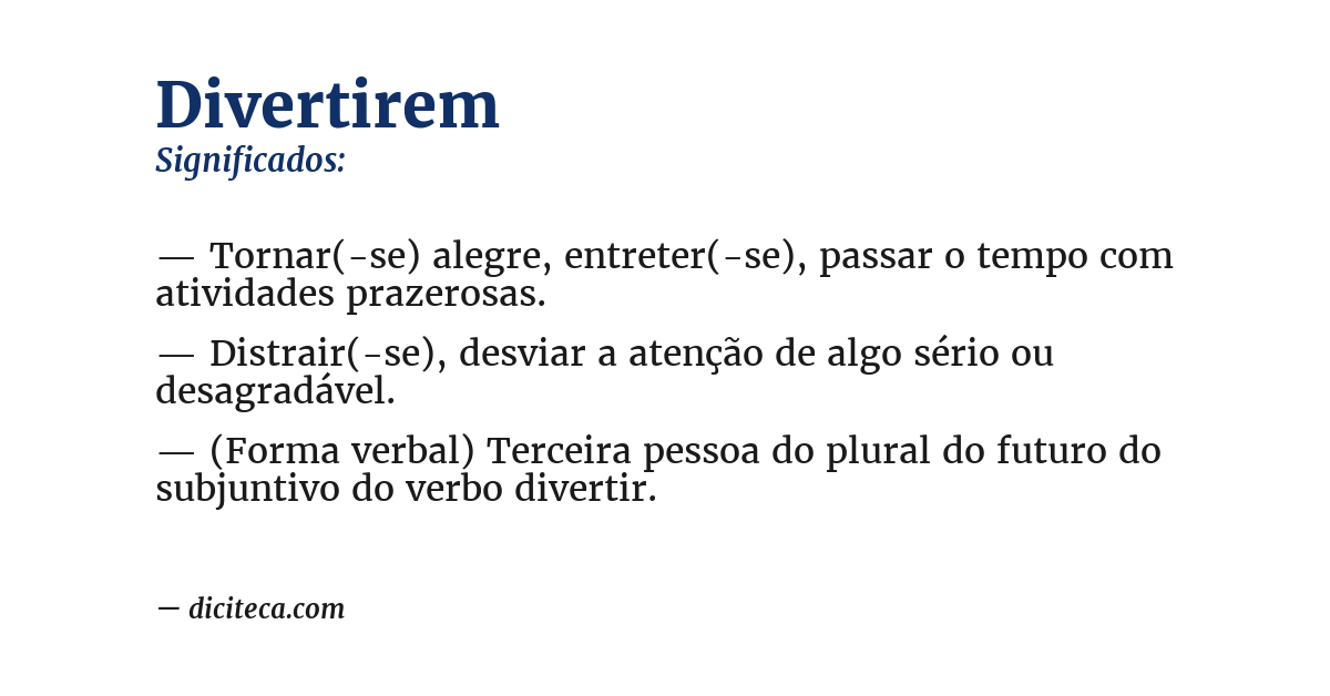 Significado de divertirem