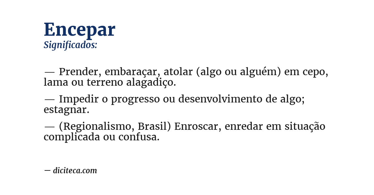 Significado de encepar