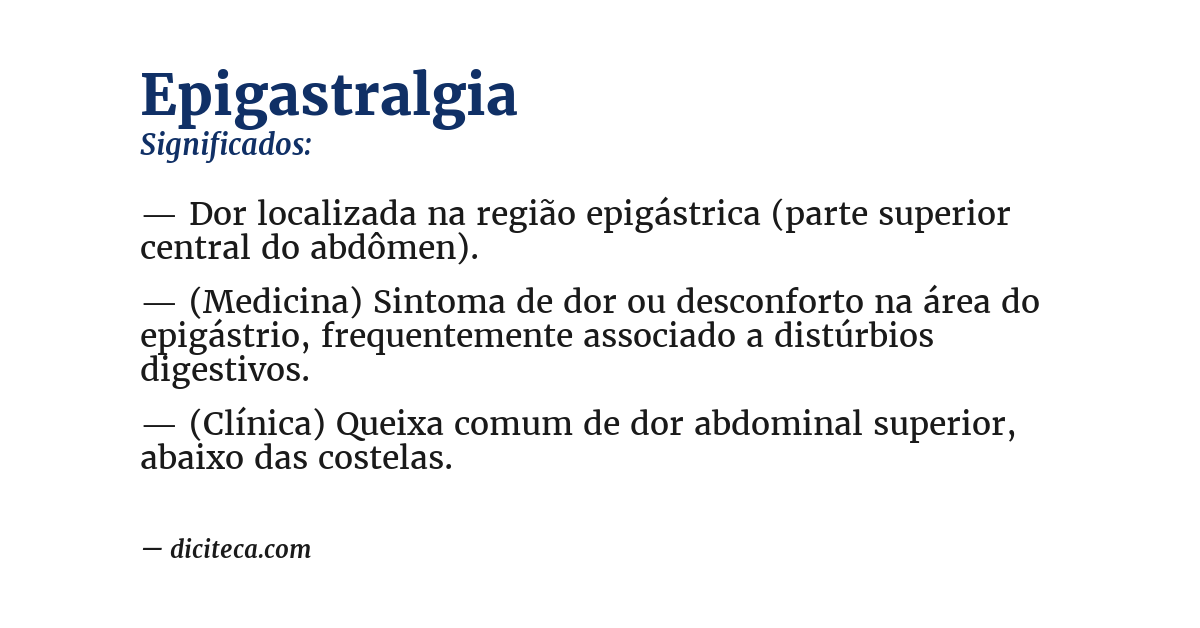 Significado de epigastralgia