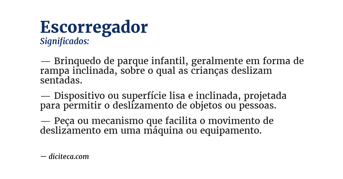 Significado de escorregador