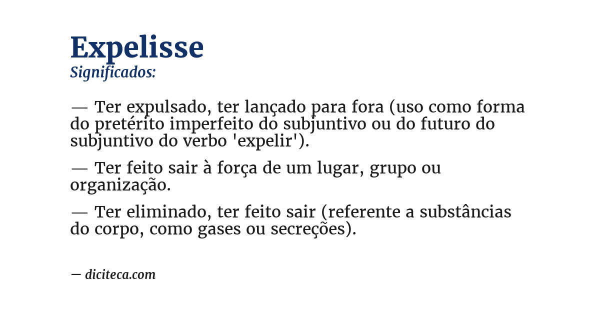 Significado de expelisse