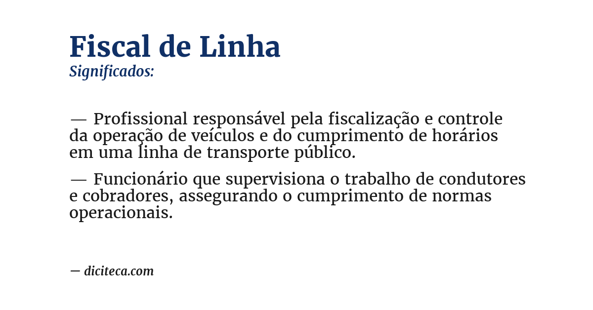 Significado de fiscal de linha