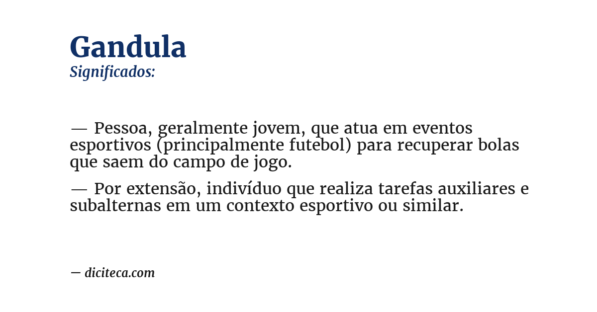 Significado de gandula