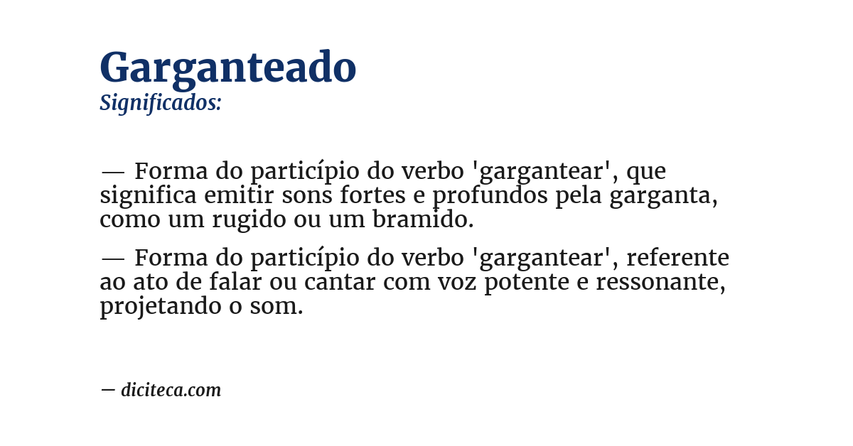 Significado de garganteado