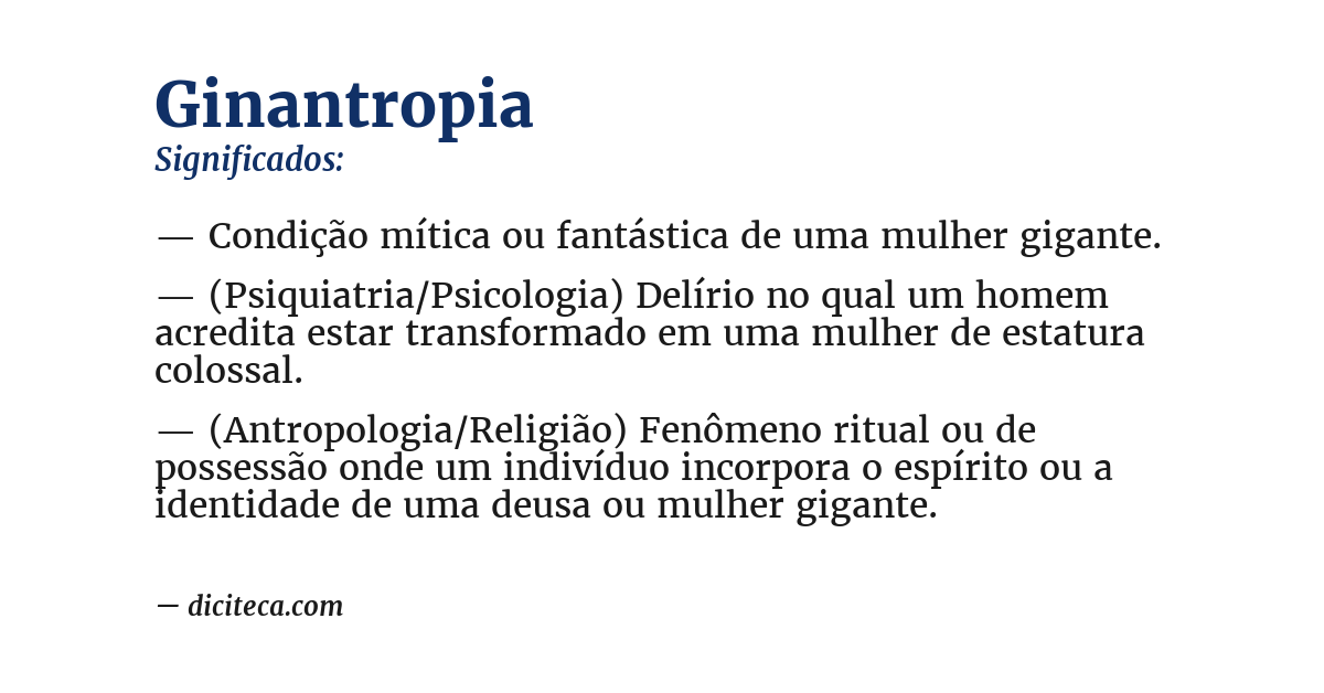 Significado de ginantropia