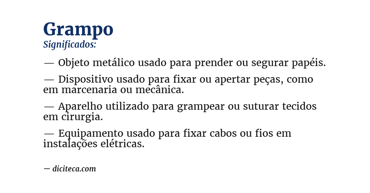 Significado de grampo