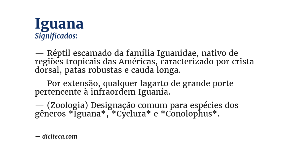 Significado de iguana