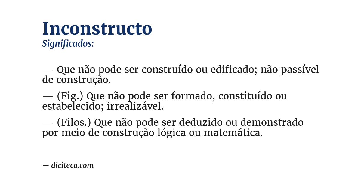 Significado de inconstructo