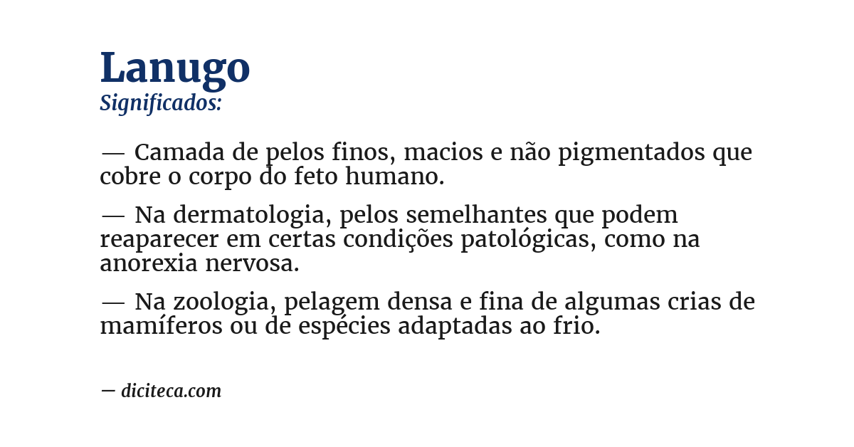 Significado de lanugo