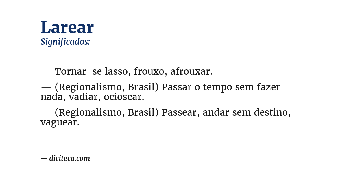 Significado de larear