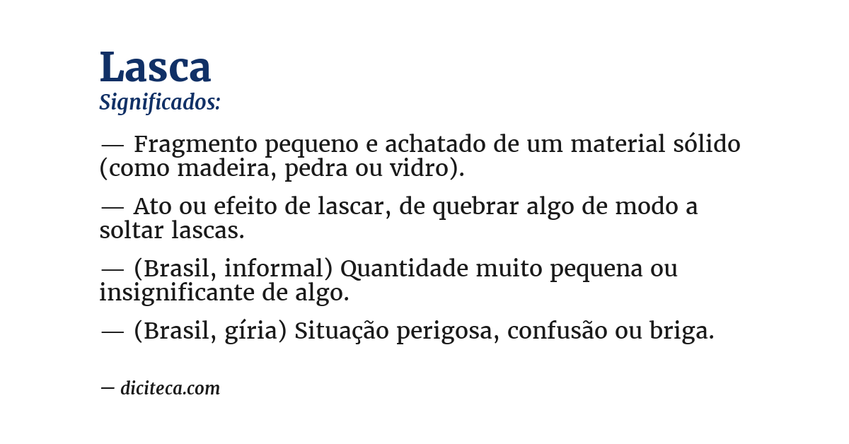 Significado de lasca