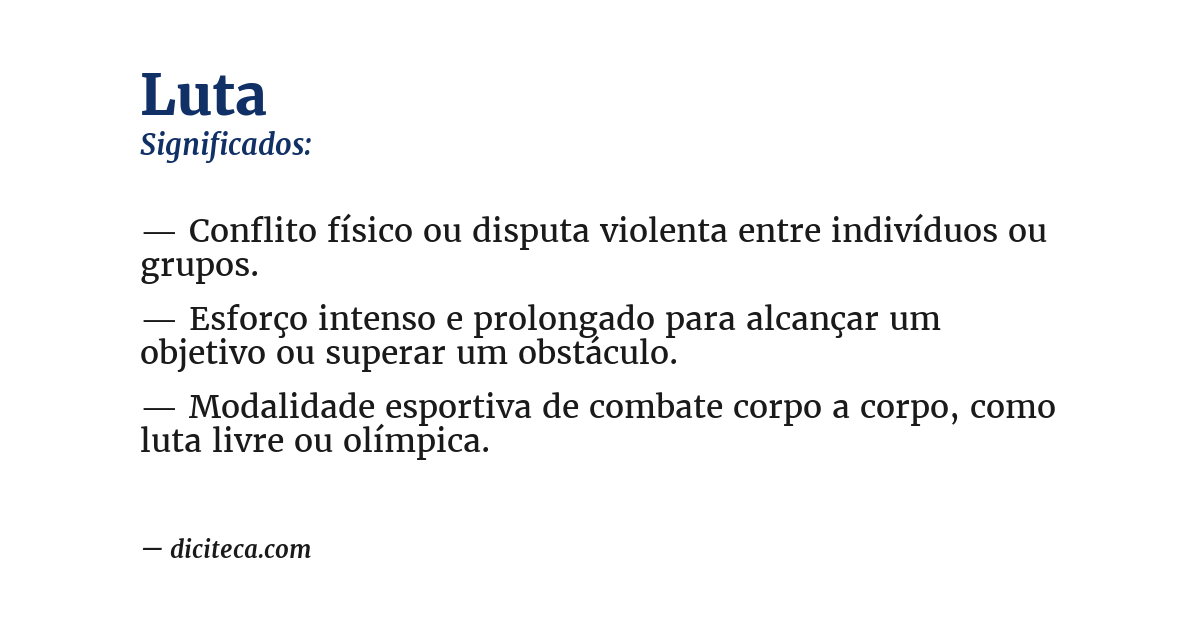 Significado de luta